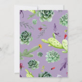 Carte Motif Cactus 7 (Dos)