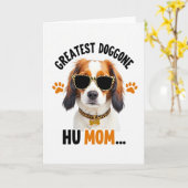 Carte motif chien léopard (Fleur jaune)