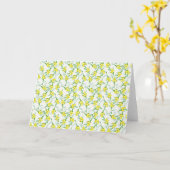 Carte Motif citrons  (Fleur jaune)