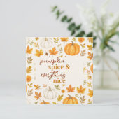 Carte Motif Citrouille mignon | Thanksgiving (Debout devant)