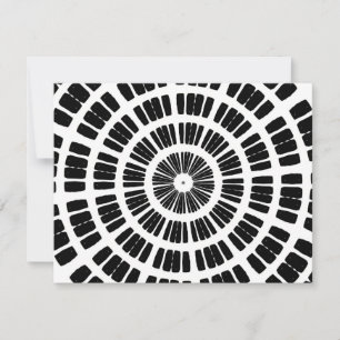 Carte motif concentrique abstrait