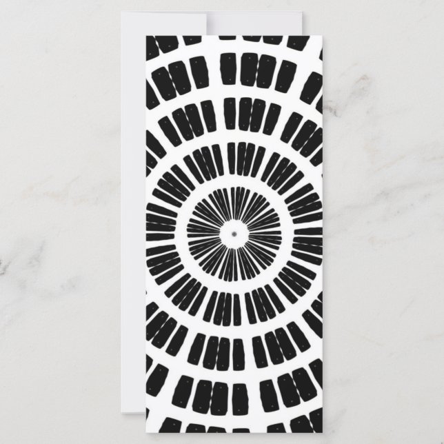 Carte motif concentrique abstrait (Devant)