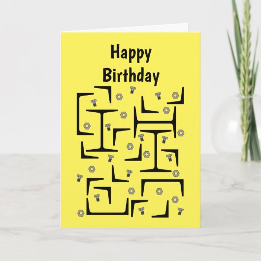 Carte Motif d'acier de construction (Devant)