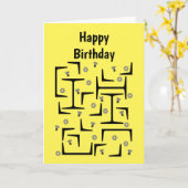 Carte Motif d'acier de construction (Fleur jaune)