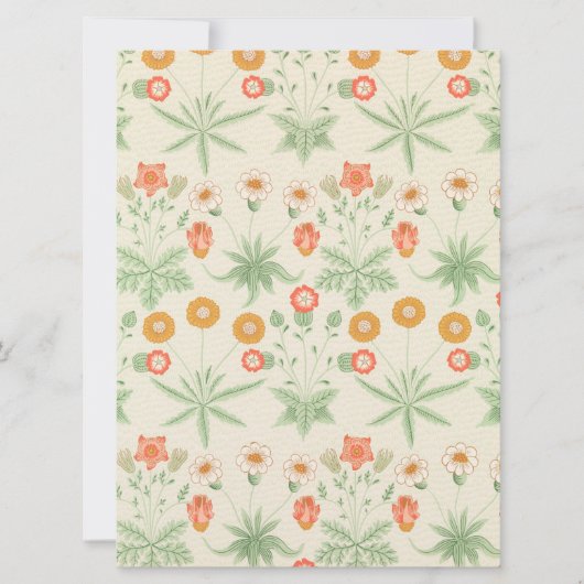 Carte Motif Daisy (par William Morris) (Devant)