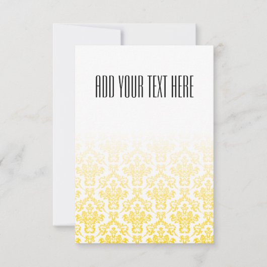 Carte Motif damassé or et blanc (Devant)