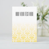 Carte Motif damassé or et blanc (Debout devant)