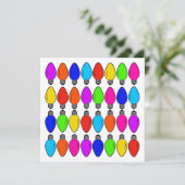 Carte Motif d'ampoules de Noël (Debout devant)