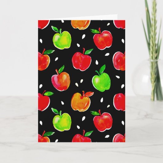 Carte Motif d'application d'aquarelle vive (Devant)