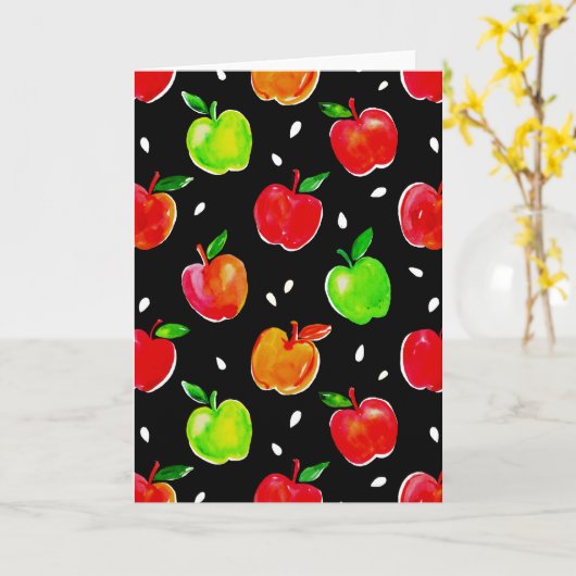 Carte Motif d'application d'aquarelle vive (Fleur jaune)