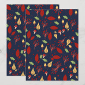 Carte Motif d'automne (Devant / Derrière)