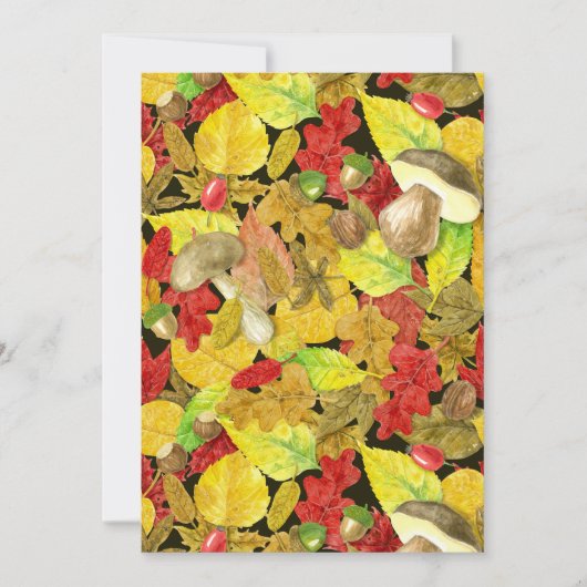 Carte Motif d'automne aquarelle (Devant)