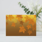 Carte Motif d'automne avec feuilles d'érable en chute et (Debout devant)