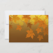 Carte Motif d'automne avec feuilles d'érable en chute et (Dos)