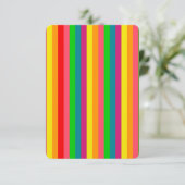 Carte Motif de bandes verticales arc-en-ciel multicolore (Debout devant)