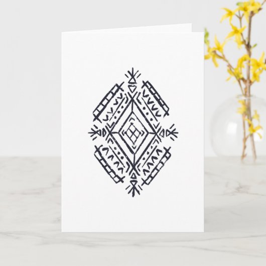 Carte motif de Berger (Fleur jaune)