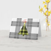 Carte Motif de buffle de Noël simple (Fleur jaune)