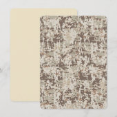 Carte Motif de camouflage numérique de style beige déser (Devant / Derrière)
