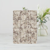 Carte Motif de camouflage numérique de style beige déser (Debout devant)