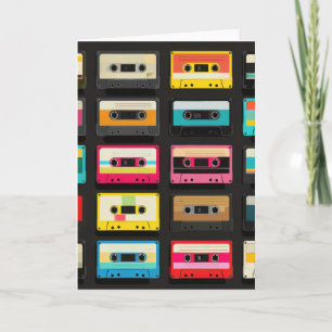 Carte Motif de cassette rétro – Musique vintage 
