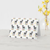 Carte Motif de cerfs, Cerf de bébé, Boho, Fleurs, Lune (Fleur jaune)