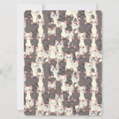 Carte Motif de chats blancs et gris (Dos)