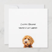 Carte Motif de chien de caniche imprimé (Dos)