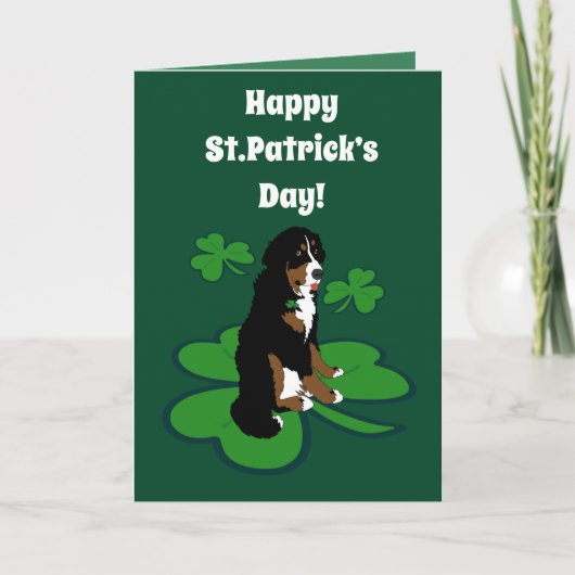 Carte Motif de chiens de la fête Saint-Patrick (Devant)