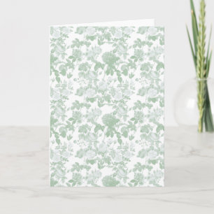 Carte Motif de chinoiserie française de roses florales v