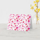 Carte Motif De Chouettes, Chouettes Mignonnes, Chouettes (Fleur jaune)