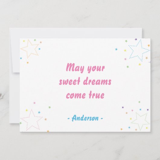 Carte Motif de ciel étoilé magique coloré (Devant)