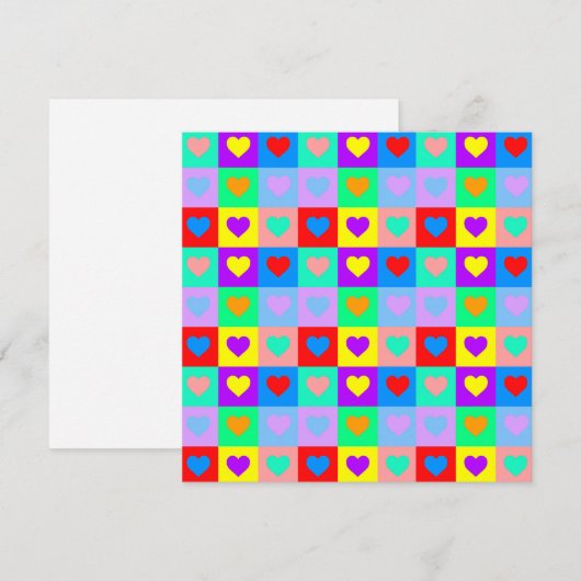 Carte Motif de cœur (Devant / Derrière)