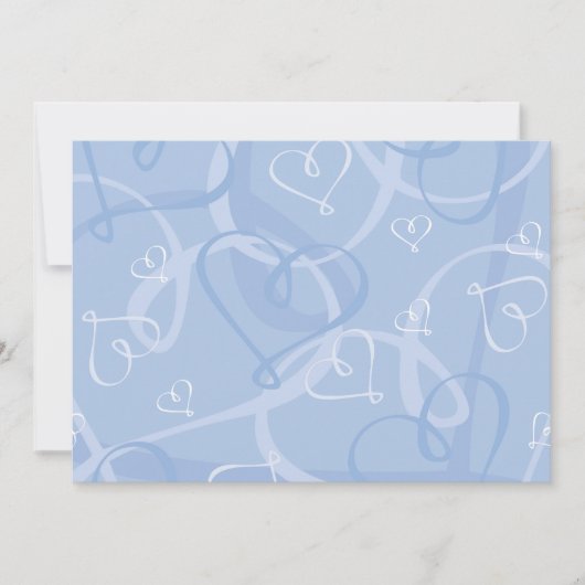 Carte Motif de coeur bleu (Devant)