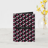 Carte Motif de cœurs mignons pour la Saint-Valentin (Fleur jaune)