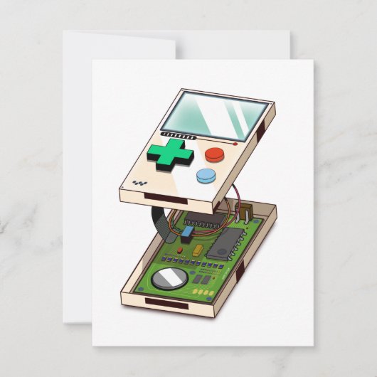 Carte Motif de console de jeu vidéo. (Devant)