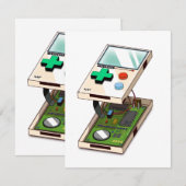 Carte Motif de console de jeu vidéo. (Devant / Derrière)