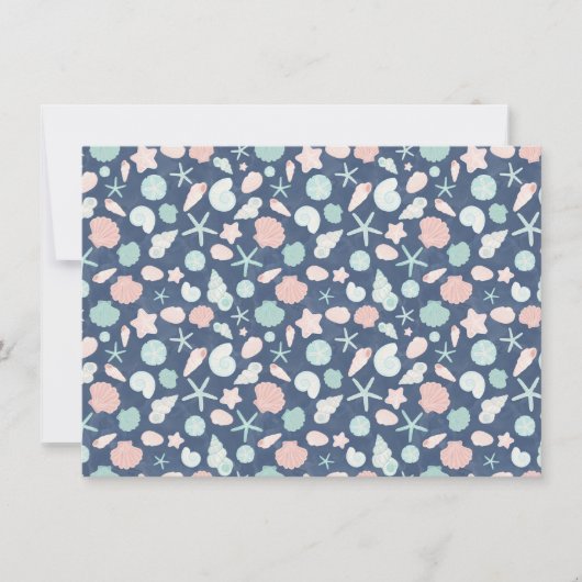 Carte motif de coquillages (Devant)