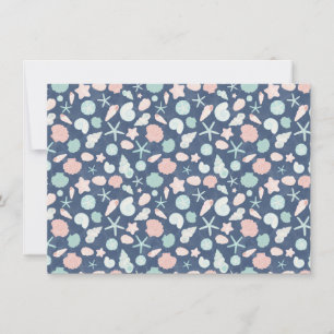Carte motif de coquillages