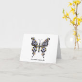 Carte Motif de courtepointe à queue noire (Fleur jaune)