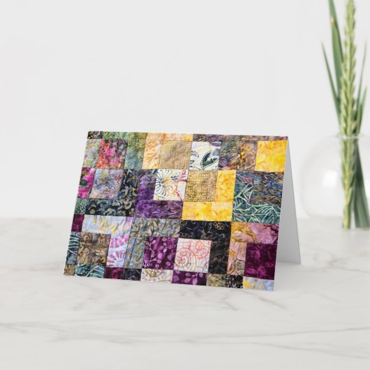 Carte Motif de courtepointe anniversaire (Devant)