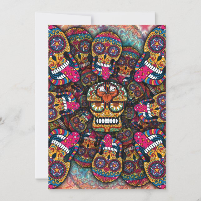 Carte Motif de crânes de sucre (Devant)