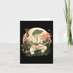 Carte Motif de crocodile de karaté Taekwondo Jiu-Jitsu M