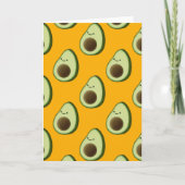 Carte Motif de dessin animé Cute Avocado (Devant)