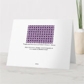 Carte Motif de diamants violet et blanc (Dos)