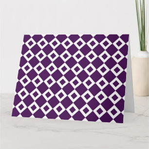 Carte Motif de diamants violet et blanc