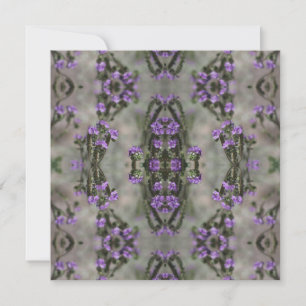 Carte Motif de fleur sauvage Héliotrope au sel pourpre