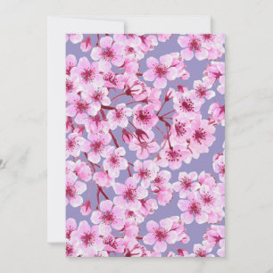 Carte Motif de fleurs de cerisiers