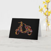 Carte Motif de fleurs de scooter moteur (Fleur jaune)