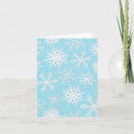 Carte Motif de flocon de neige (Devant)