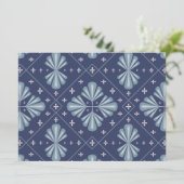 Carte Motif de formes géométriques bleues (Debout devant)